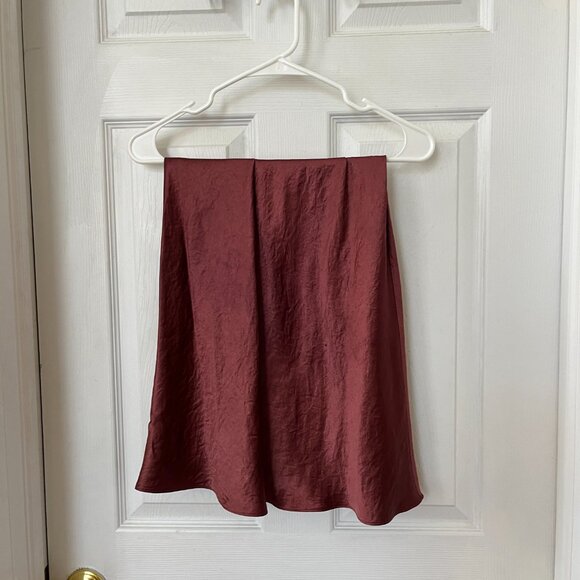Aritzia Babaton Midi Slip Skirt in Rust / Caramel | Size XS US 2 - Picture 7 of 9
